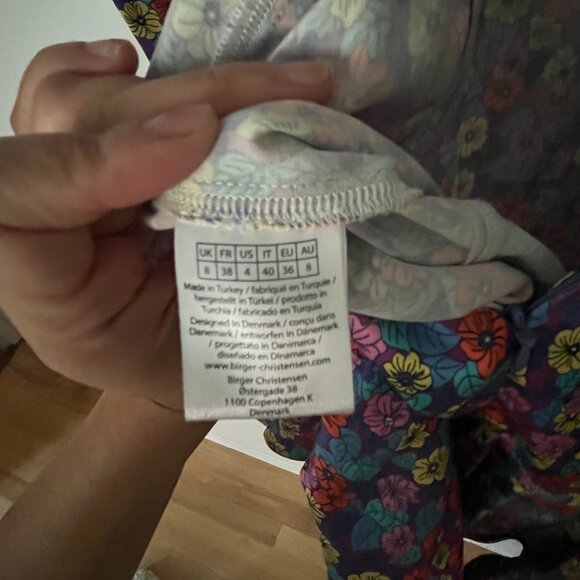 Rotate Birger Christensen Puff Sleeve Floral Mini Dress | Size 4 - Picture 10 of 10